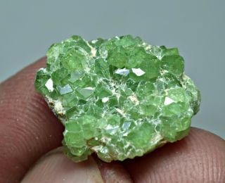 13 Ct Full Terminated Rare Demontoid Garnet Transparent Crystals Cluster @ Afgha