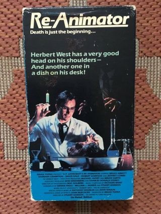 Re - Animator Reanimator Rare Oop 1986 Vestron Vhs Horror Gore Lovecraft Htf