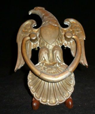 Vintage Harvin 4001 Solid Brass Federal Style Eagle Door Knocker