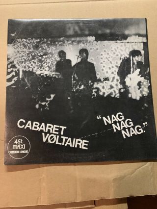 Rare Cabaret Voltaire Nag 12” Vinyl France Import Ltd 1023 Industrial Vg,  45
