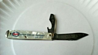 Vtg Antique Esso Oil Pocket Knife.  Old Phone No.  412.  Esso Pocket Knife.  Rare