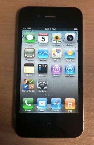 Rare Ios 4.  3.  3 For Collectors Apple Iphone 4 - 16gb -  A1332