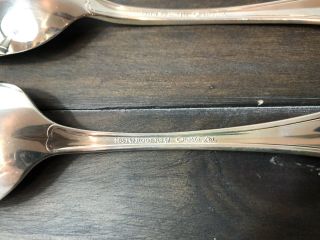 1881 Rogers Oneida Ltd Silverplate 1985 King James Set of 6 Forks with Wear 2