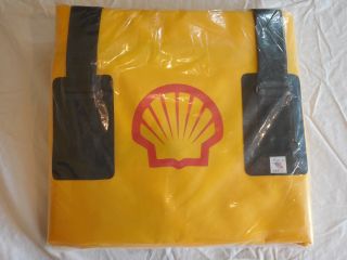 Vintage Shell Oil Company Rubber Waterproof Bag Rare Pipeline Made In Usa