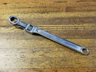 Vintage Tools Adjustable Box End Wrench • Rare Antique Tools Wrench 15 " ☆usa
