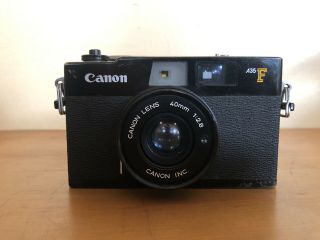 Rare Canon A35 F 40mm F/2.  8 35mm Film Camera /canon Cap/battery/film/