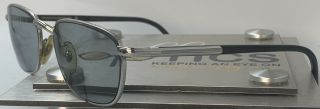 Rare Montblanc Meisterstuck Silver & Black Eyeglasses Frames France Vguc