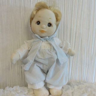 Vintage 1985 Mattel My Child Baby Doll With Short Blond Hair And Brown Eyes