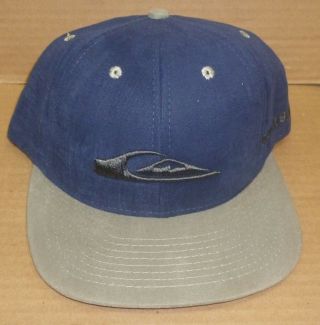 Vintage Blue/gray Quiksilver Surf Pantai Ombak Tujuh Sukabumi Snap Back Hat