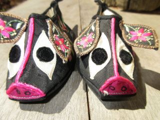Antique Chinese Silk Shoes Child 