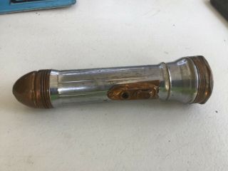 Vintage Winchester Trade Mark Copper/silver Flashlight Case No.  1814 - Rare