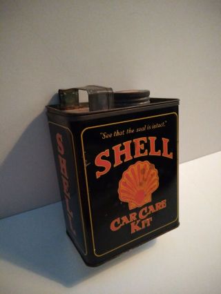 Vintage RARE Shell Car Care Kit Tin EMPTY,  Made In England 2