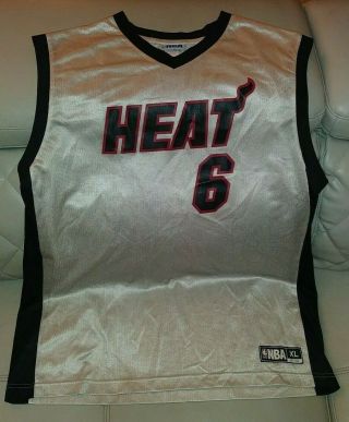 Nba Miami Heat Lebron James 6 Basketball Jersey Size Xl Mens Authentic Rare