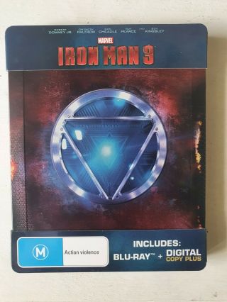 Iron Man 3 (blu - Ray Steelbook) Marvel Studios Rare