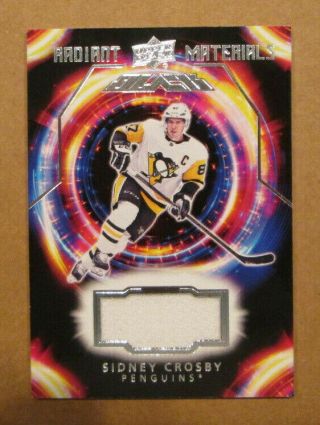 Rare 2018 - 19 Ud Black Sidney Crosby Game Worn Jersey Card Pittsburgh Penguins
