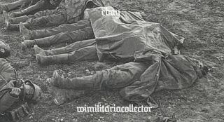 Rare WWII German Photo of Dead German Soldiers awaiting burial 3