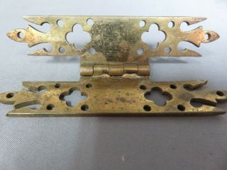 Victorian Brass Hinge.  Gothic Design.  J.  C & S.  Ref Xbd