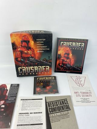 Crusader No Remorse - PC Big Box Complete - Game Disc RARE 2