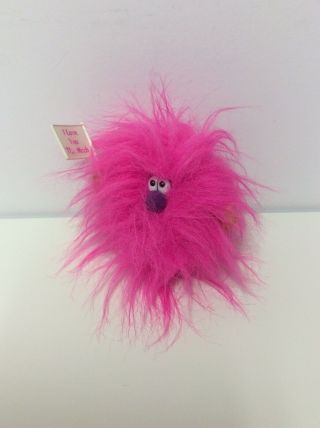 Fuzzy Wuzzies,  Russ Berrie,  Pink Hair,  I Love You This Much Sign,  Rare,  Vintage?