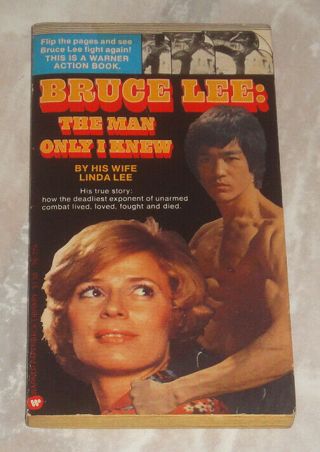 Rare Bruce Lee The Man Only I Knew Pb 1974 Linda Lee Warner Action Flip Book
