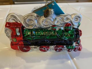Rare Christopher Radko Glass Christmas Ornament Chattanooga Tn Railroad Train