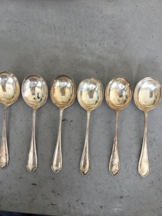 Antique Soup Spoons.  J W Benson,  Ludgate Hill,  A1.  Set Of Six.