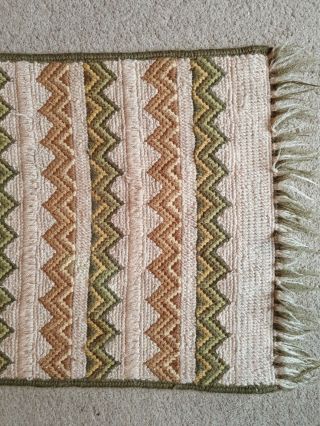 Vintage Hand Woven Small Indian Native Wool Rug 35 " X 20 "
