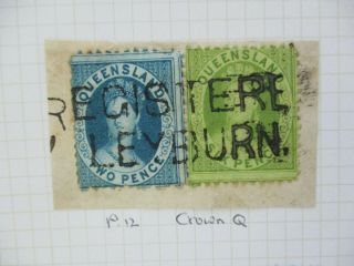 Queensland Stamps: Chalon Parcel Piece - Rare (h295)