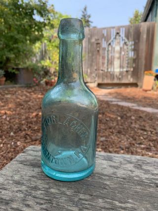 Rare Antique Squat Blob Top F.  HORLACHER Allentown PA Pennsylvania Soda Bottle 2