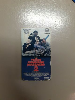 The Texas Chainsaw Massacre 2 (vhs,  1986) Rare Canada Release Astral Video Oop