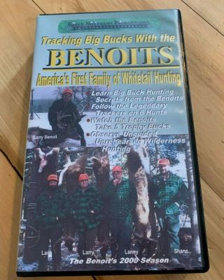 Tracking Big Bucks With The Benoits - Whitetail Deer Hunting - Rare Vhs W/ Case