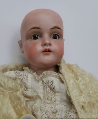 Late 19th Century Kestner Doll With Bisque Head Leather Body
