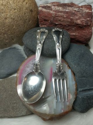 1910s 46g Sterling Silver Francis I Reed And Barton Baby Spoon Fork Set