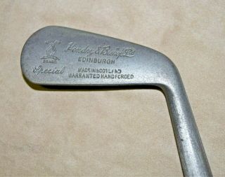 Antique Golf Club Vintage Old Hickory Shaft Iron By Hendry & Bishop Of Scotland
