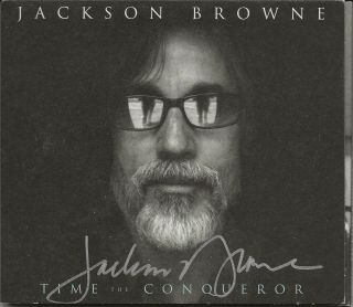 Jackson Browne Real Hand Signed Time The Conqueror Cd Jsa Autographed Rare