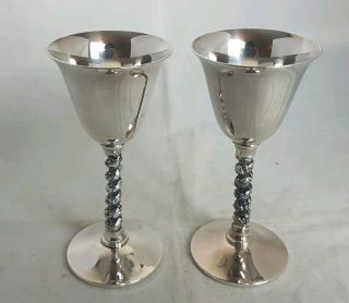 Vintage Silver Plated Goblets By Falstaff (height - 12 Cm)