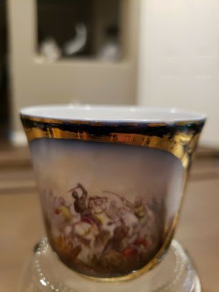 Antique Sevres Hand Painted French Porcelain Cup 1800 