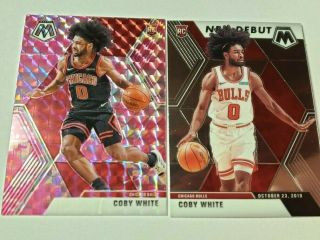 2019 - 20 Mosaic Coby White Pink Camo Prizm,  Nba Debut Rc Rookie Card Rare
