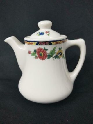 Rare Syracuse China Dewitt Clinton Unusual Coffee Pot / Teapot & Locking Lid