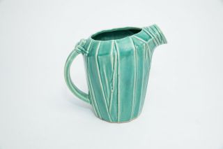 Rare Vintage Mccoy Green Art Pottery Pitcher
