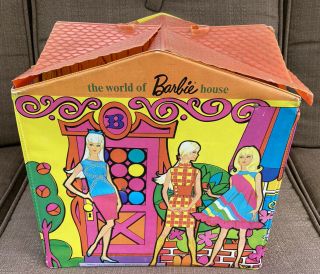 Vintage Mod 1967 The World Of Barbie Family House Mattel Doll Cracked Roof