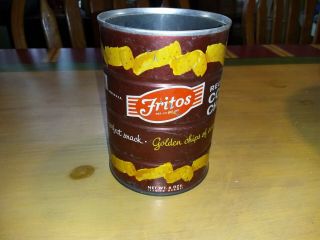 Rare Vintage Fritos Corn Chips Metal Can