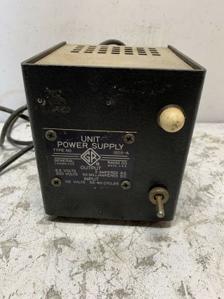 General Radio 1203 - A Unit Power Supply Rare Ham Radio Steampunk Decor