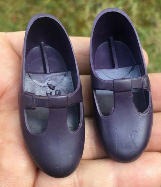Vintage Purple T Strap Shoes For Ideal Crissy Velvet Mia 18 " Doll