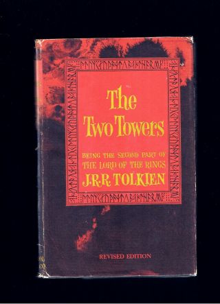Rare J.  R.  R.  Tolkien The Two Towers Lord Of The Rings Part 2 1st Ex Cond