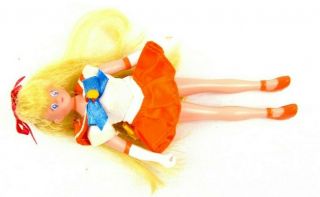 Rare 2000 Irwin Toys Sailor Moon Venus Doll Orange Blue Action Figure 5.  5 "