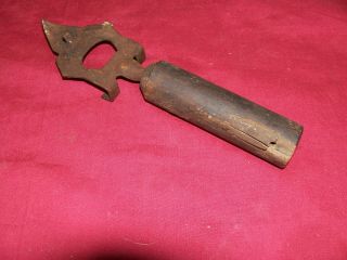 Antique Wood Handle Can Opener Old Vintage Kitchen Chuckwagon Stove Collectible