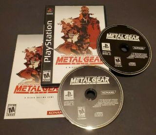 Metal Gear Solid (sony Playstation 1,  1999) Ps1 Cib Rare Tall Box Part Of Set
