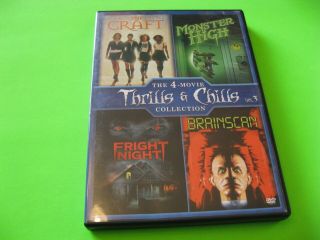 4 Disc Set (dvd,  2013) Rare Oop Brainscan - Fright Night - The Craft - Monster High