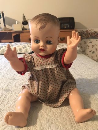 Vintage 1950s 19” Rubber Baby Doll